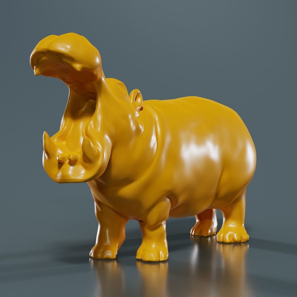 Hippo 3D print model_9