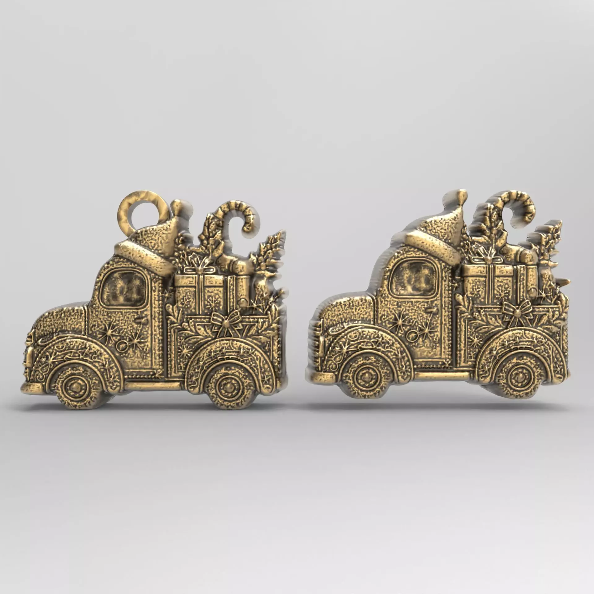 christmas truck decor  3D print model_0