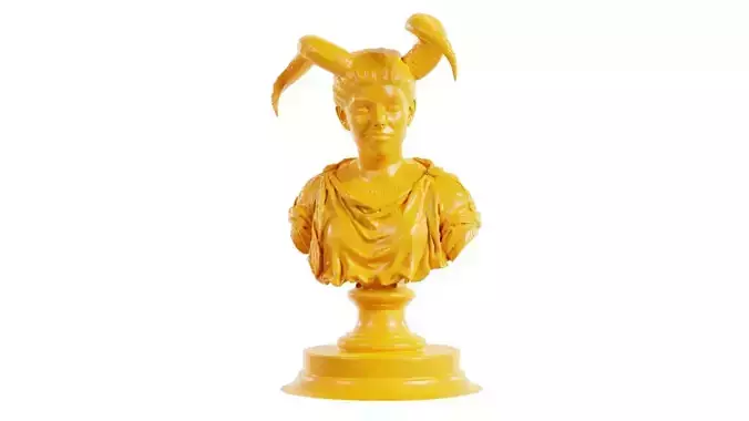 Horned Girl Smirking Bust