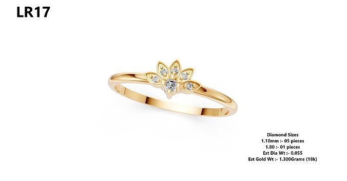 Lightweight Diamond Ring 3D print model