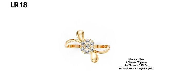 Lightweight Diamond Ring 3D print model