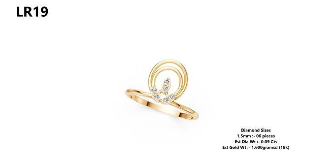 Lightweight Diamond Ring 3D print model