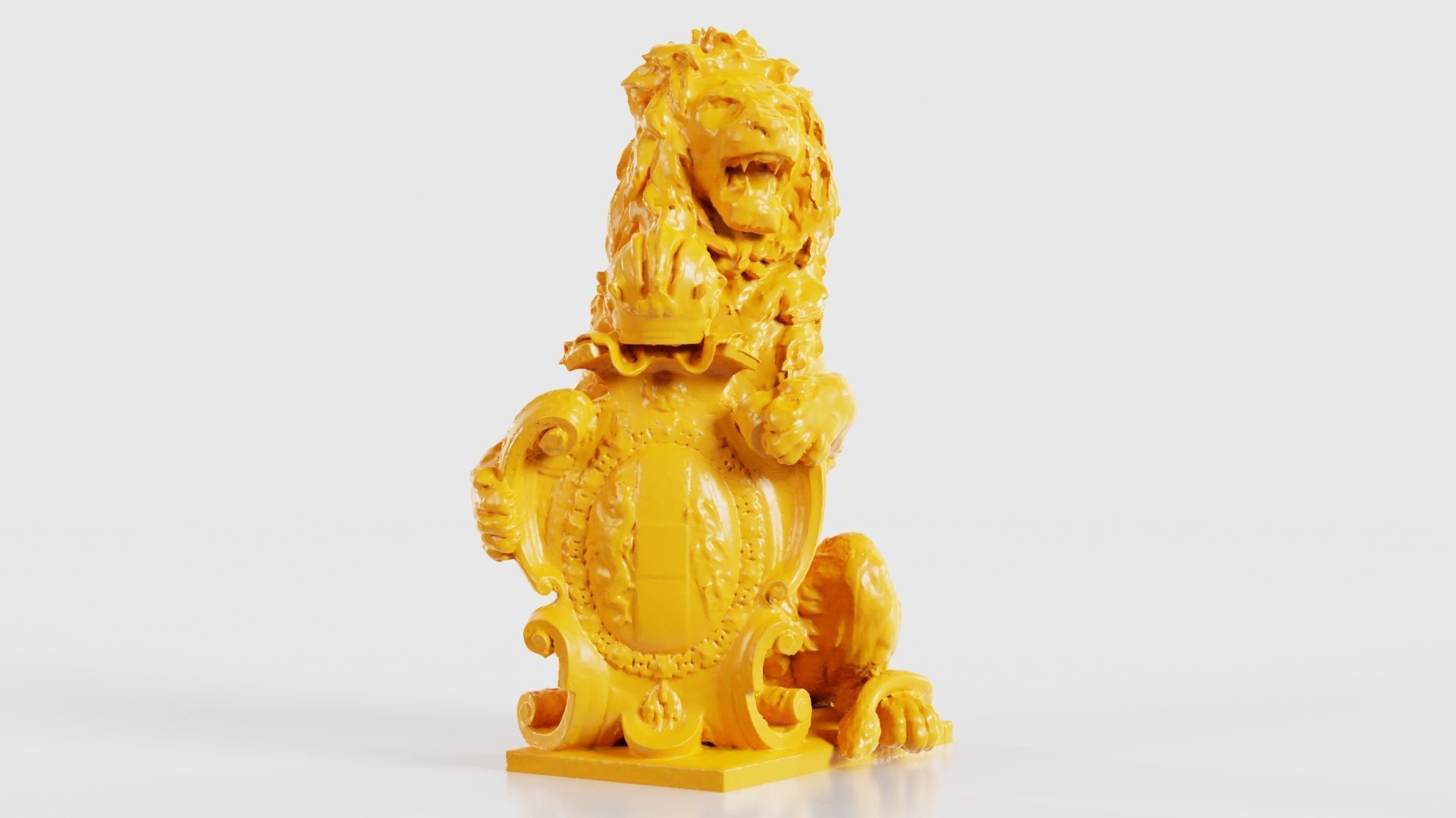 Lion Holding Shield 3D print model_18