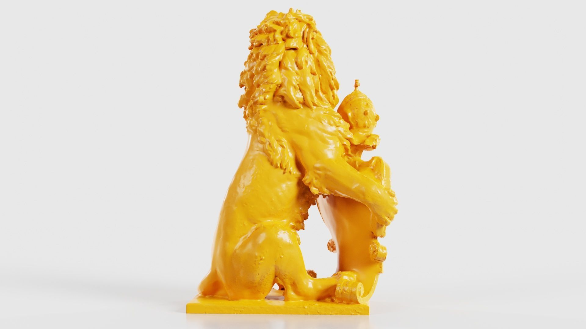 Lion Holding Shield 3D print model_22