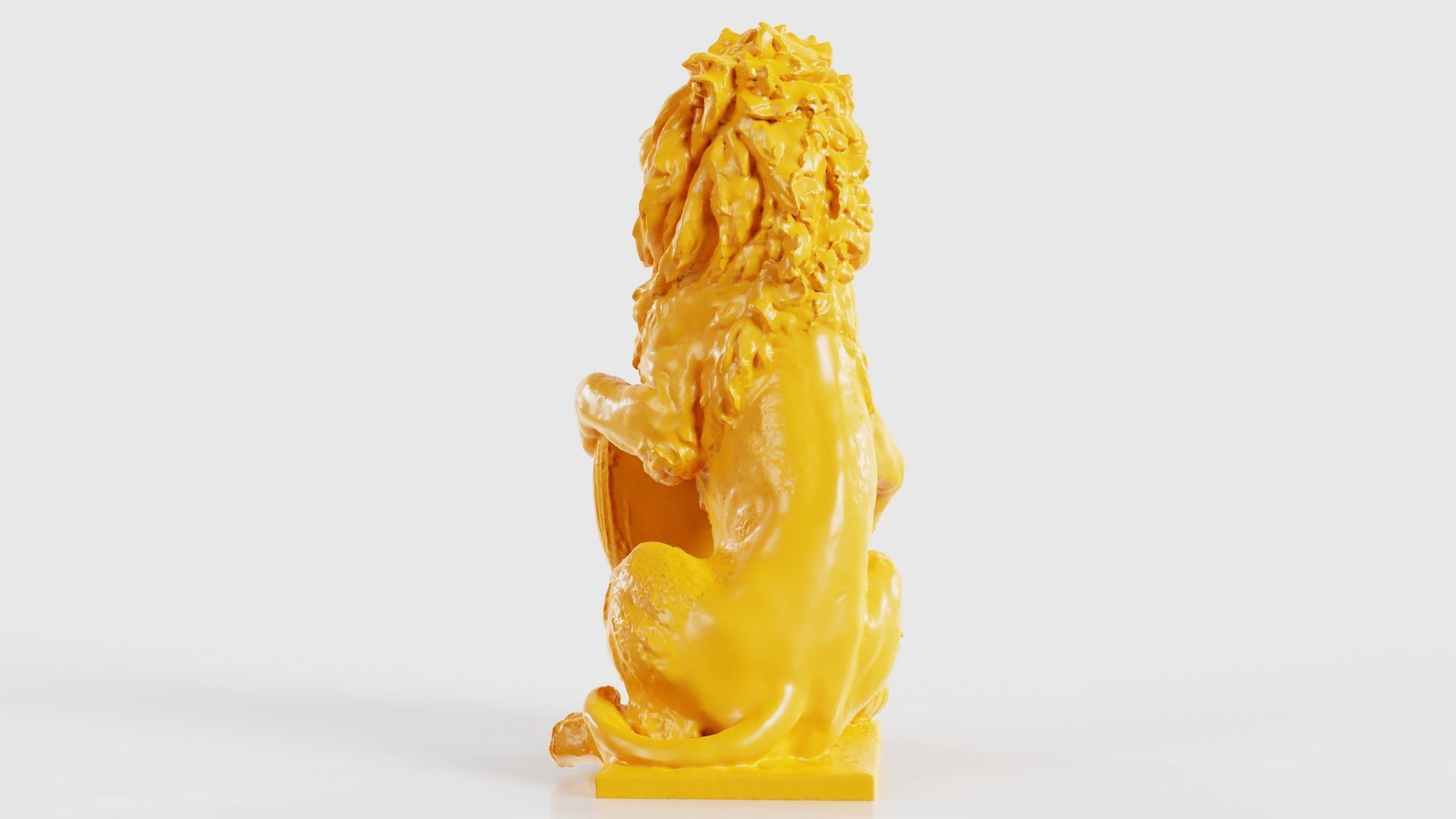 Lion Holding Shield 3D print model_25