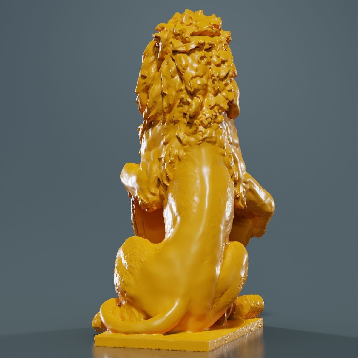 Lion Holding Shield 3D print model_14