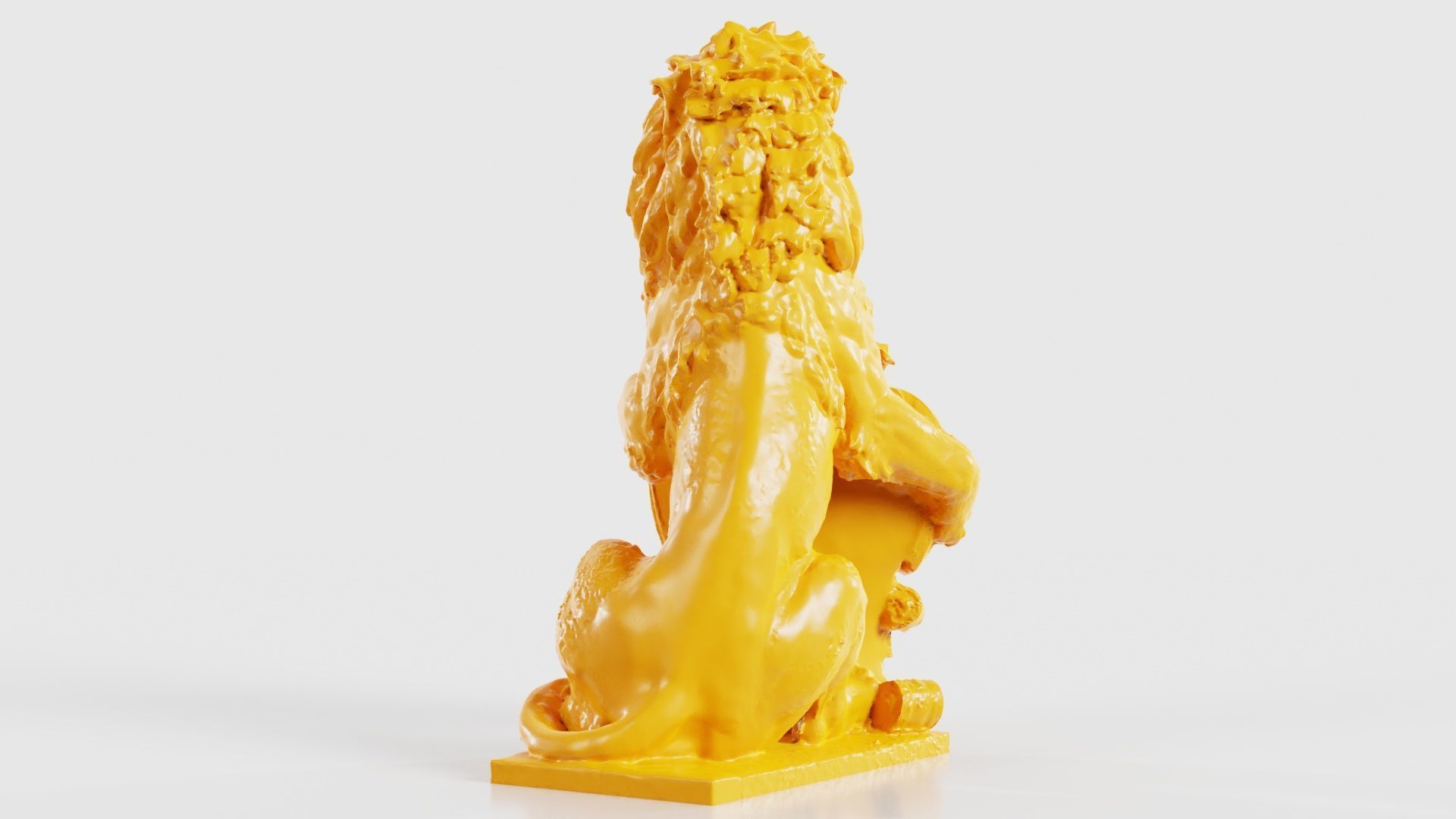 Lion Holding Shield 3D print model_24