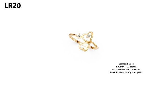 Lightweight Diamond Ring 3D print model