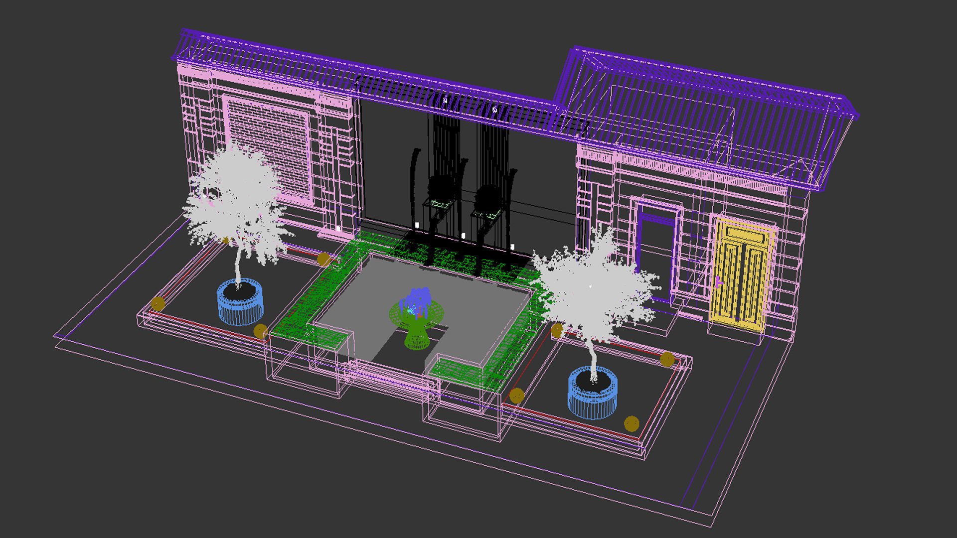 Summer gazebo 3D model_6