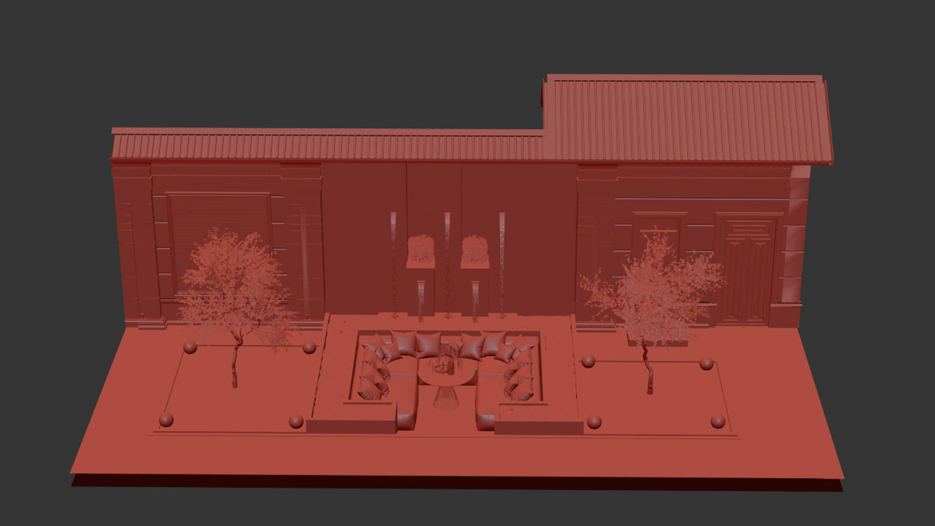 Summer gazebo 3D model_4