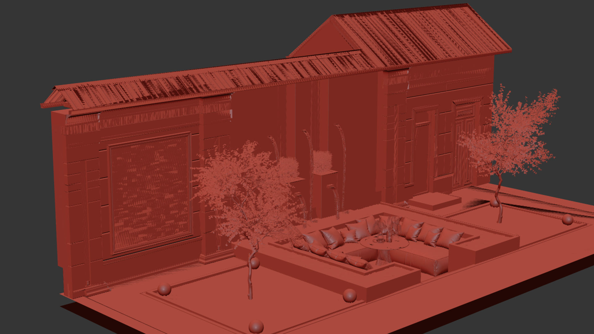 Summer gazebo 3D model_5