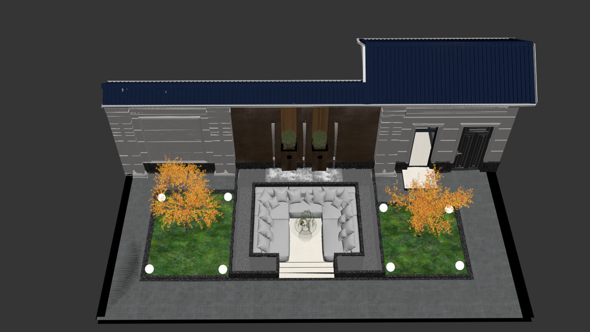 Summer gazebo 3D model_2