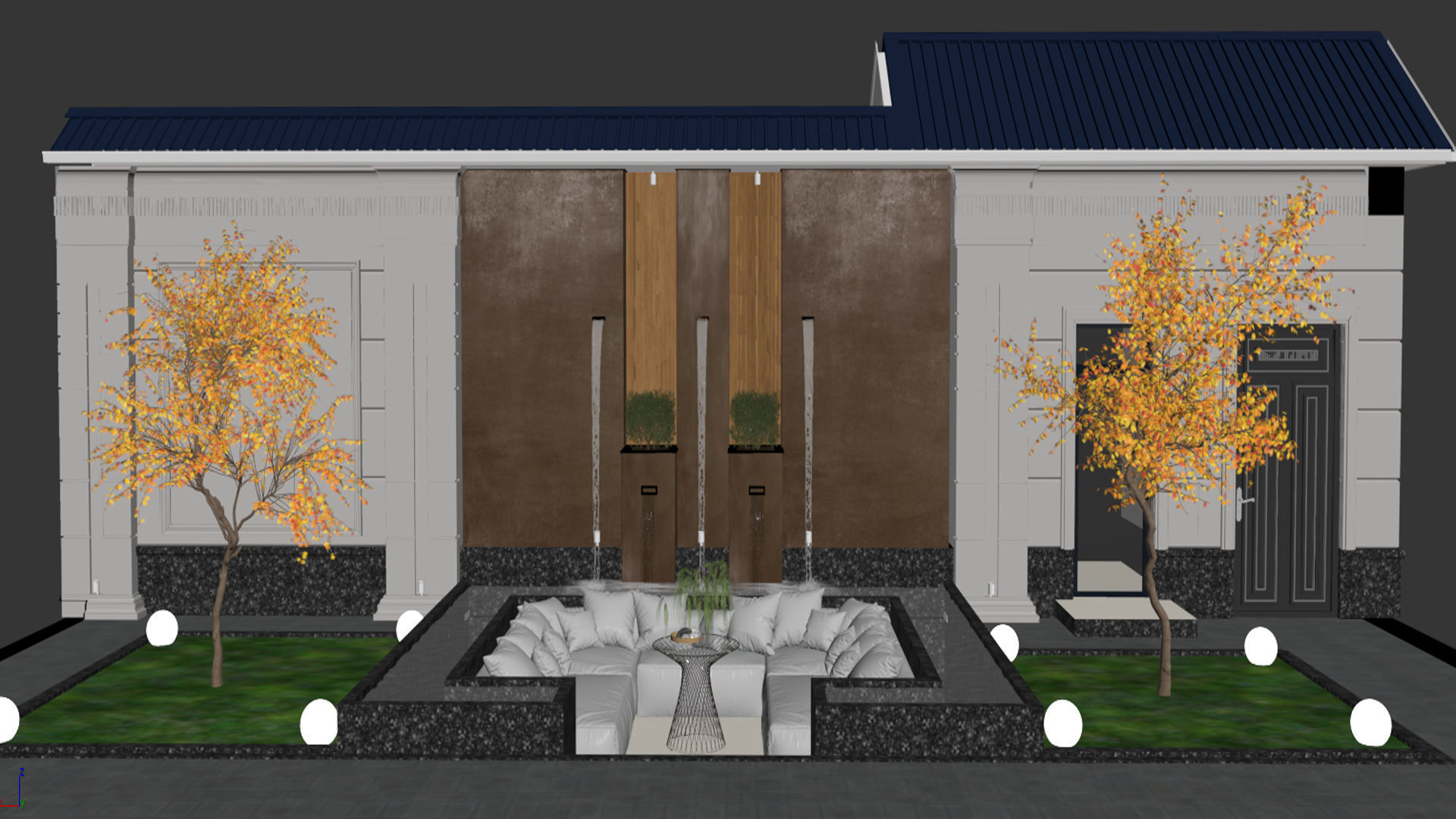 Summer gazebo 3D model_3