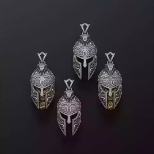 Warrior Helmet pendant v3