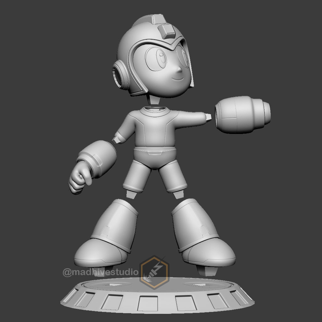 Megaman fan art 3D print model_6