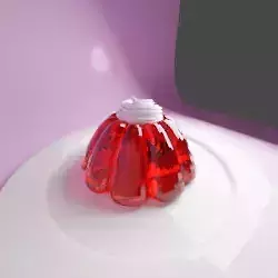 Jelly with whipped cream