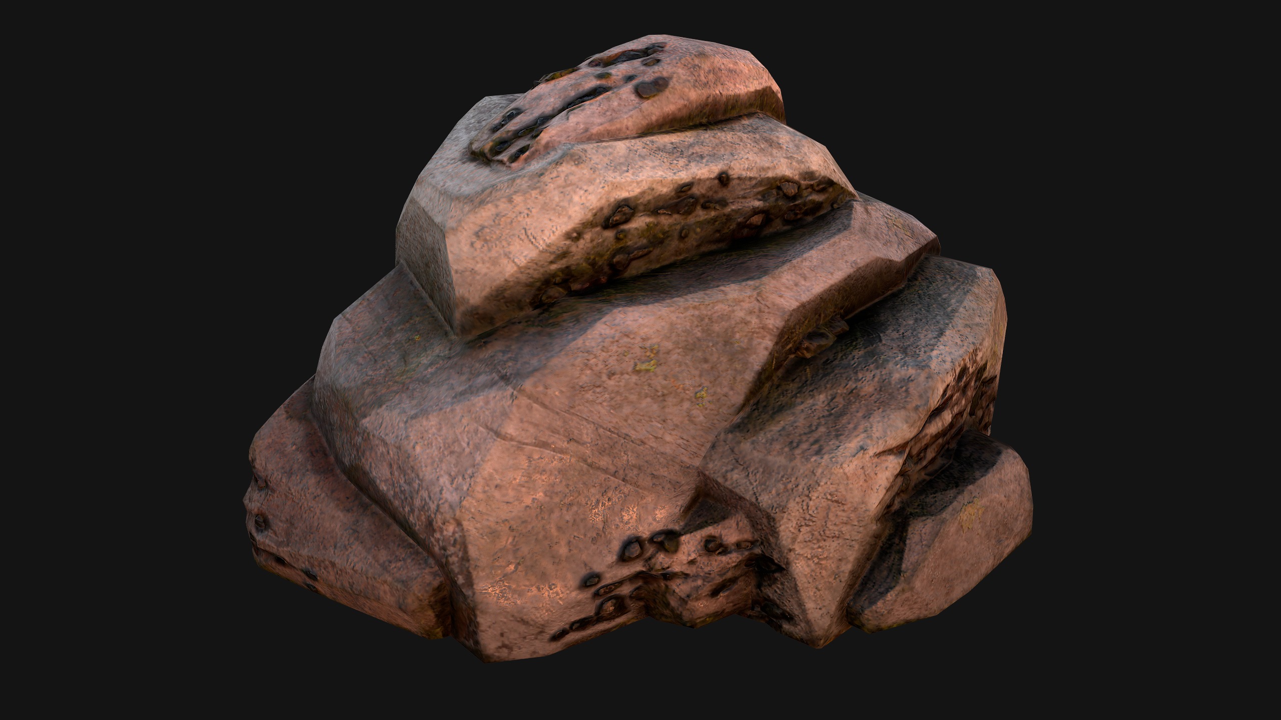 Coal Deposits Rocks and Ore Low-poly 3D model_14