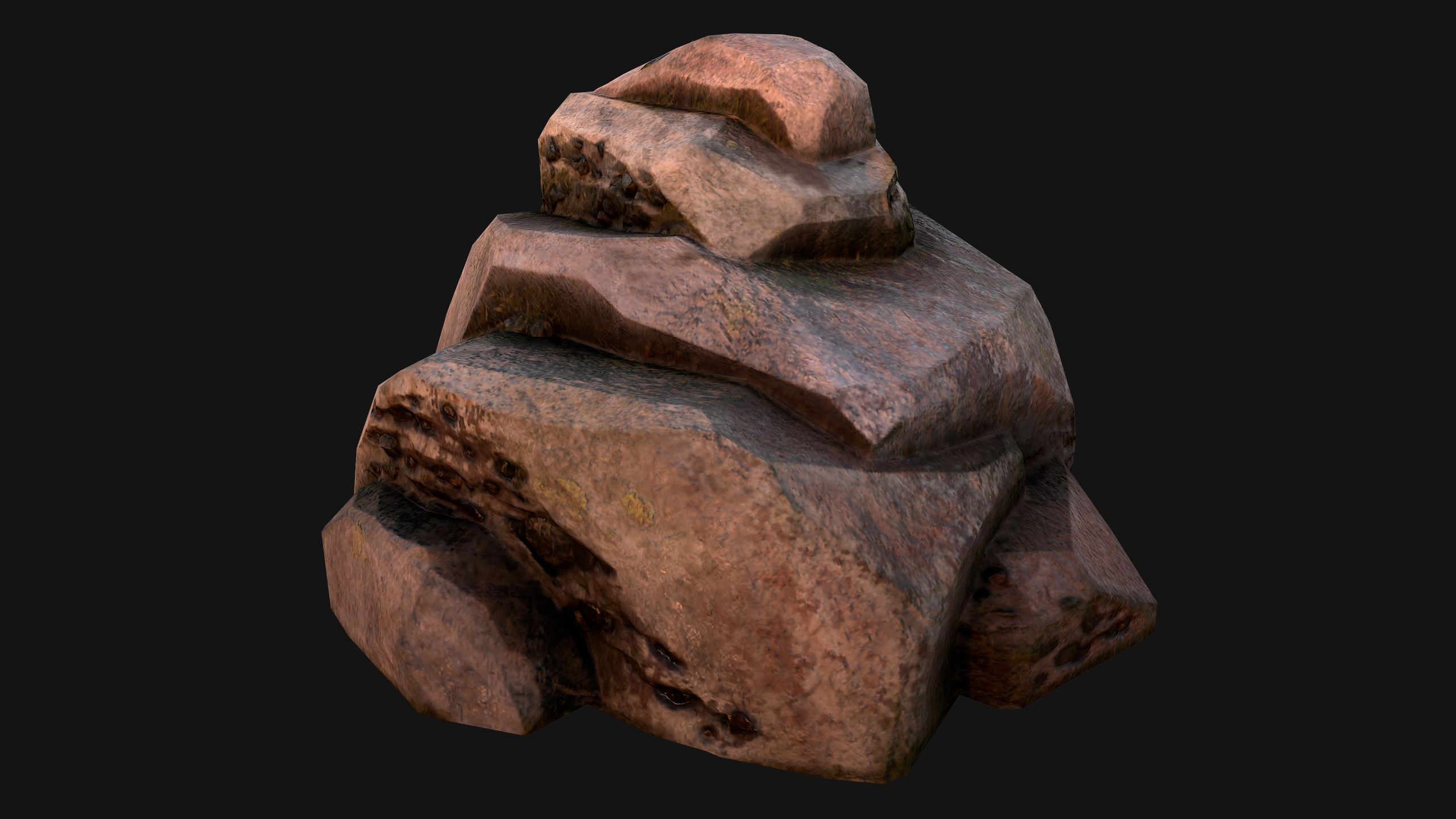 Coal Deposits Rocks and Ore Low-poly 3D model_39