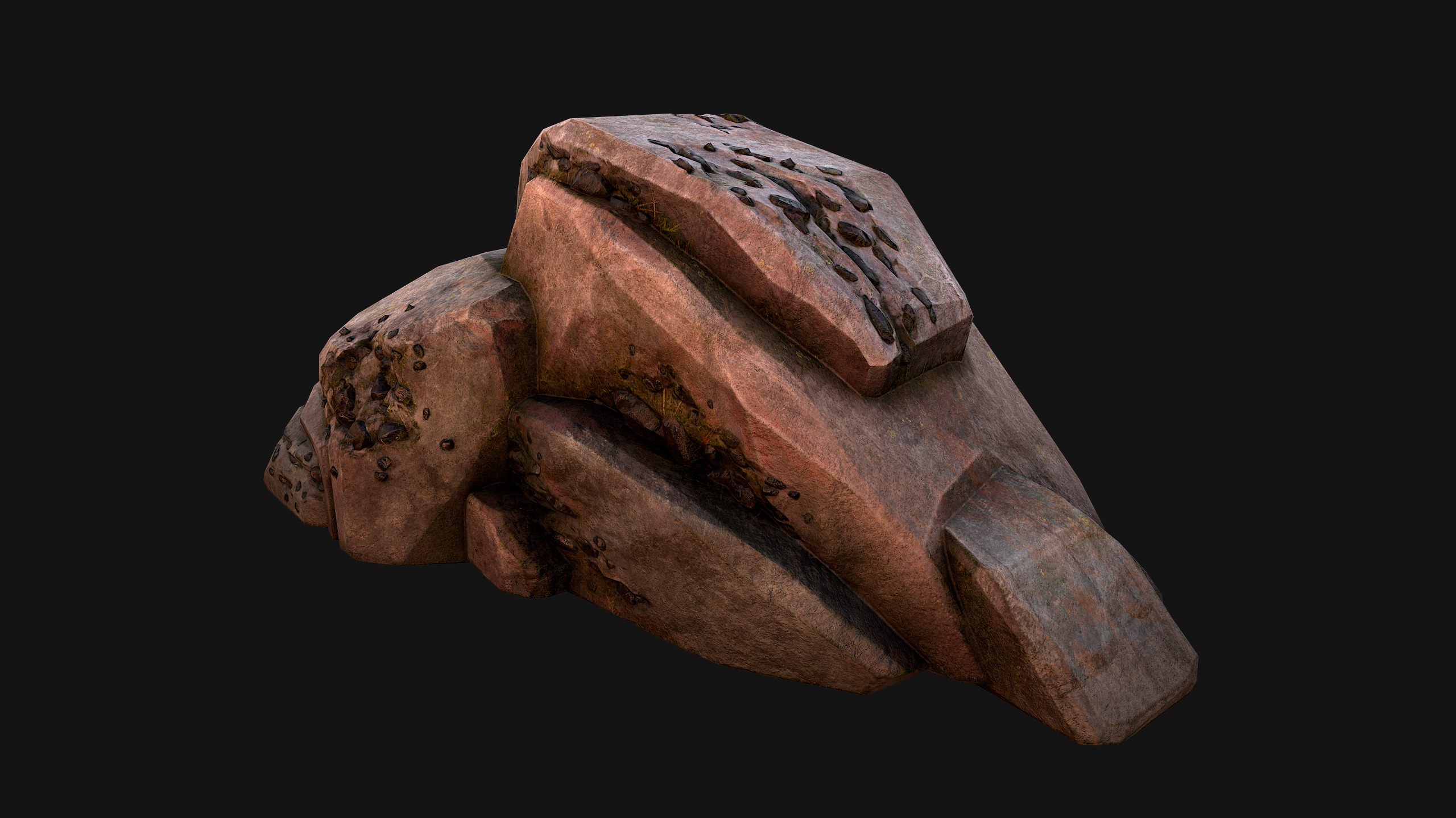 Coal Deposits Rocks and Ore Low-poly 3D model_18