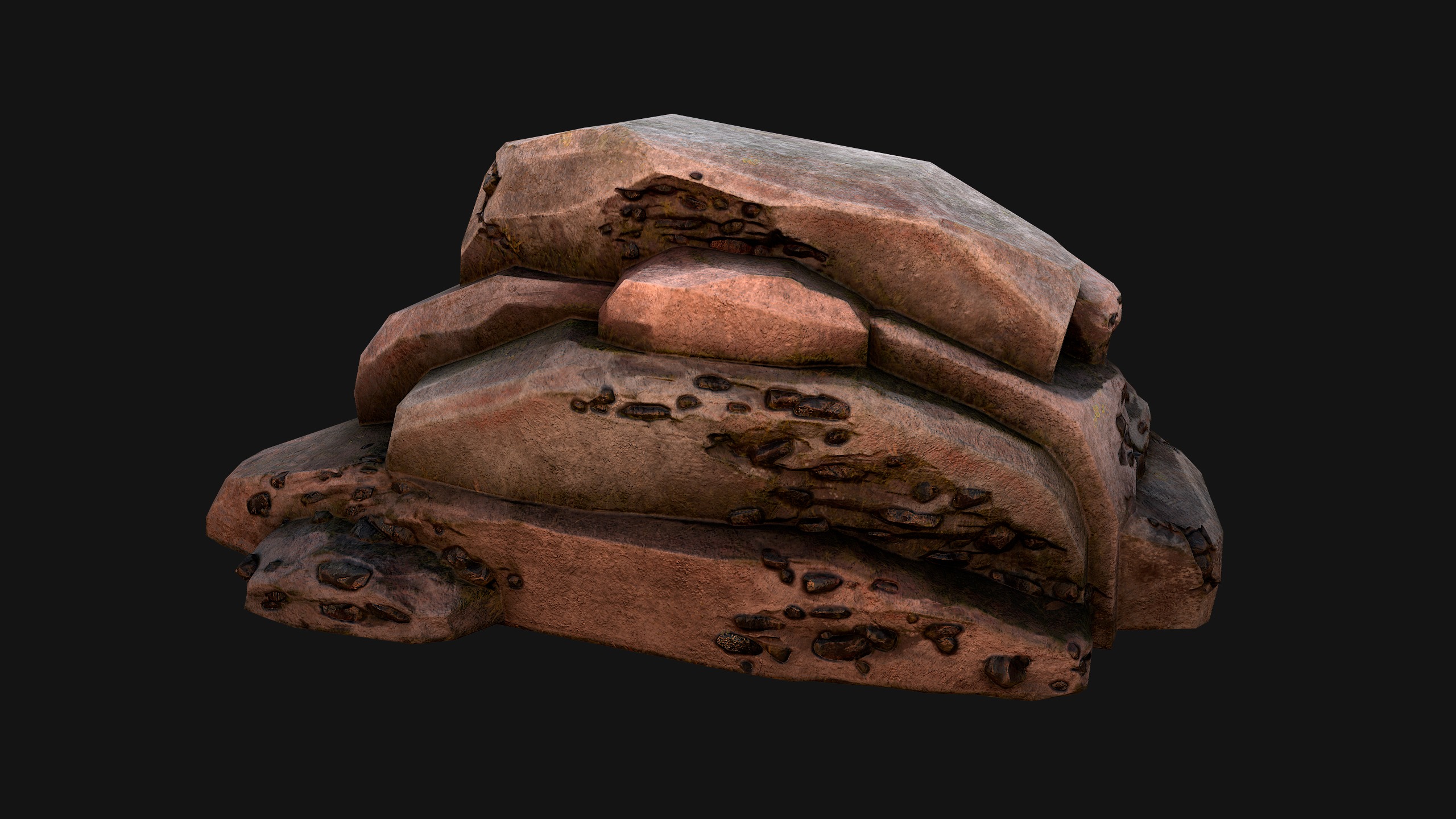 Coal Deposits Rocks and Ore Low-poly 3D model_27