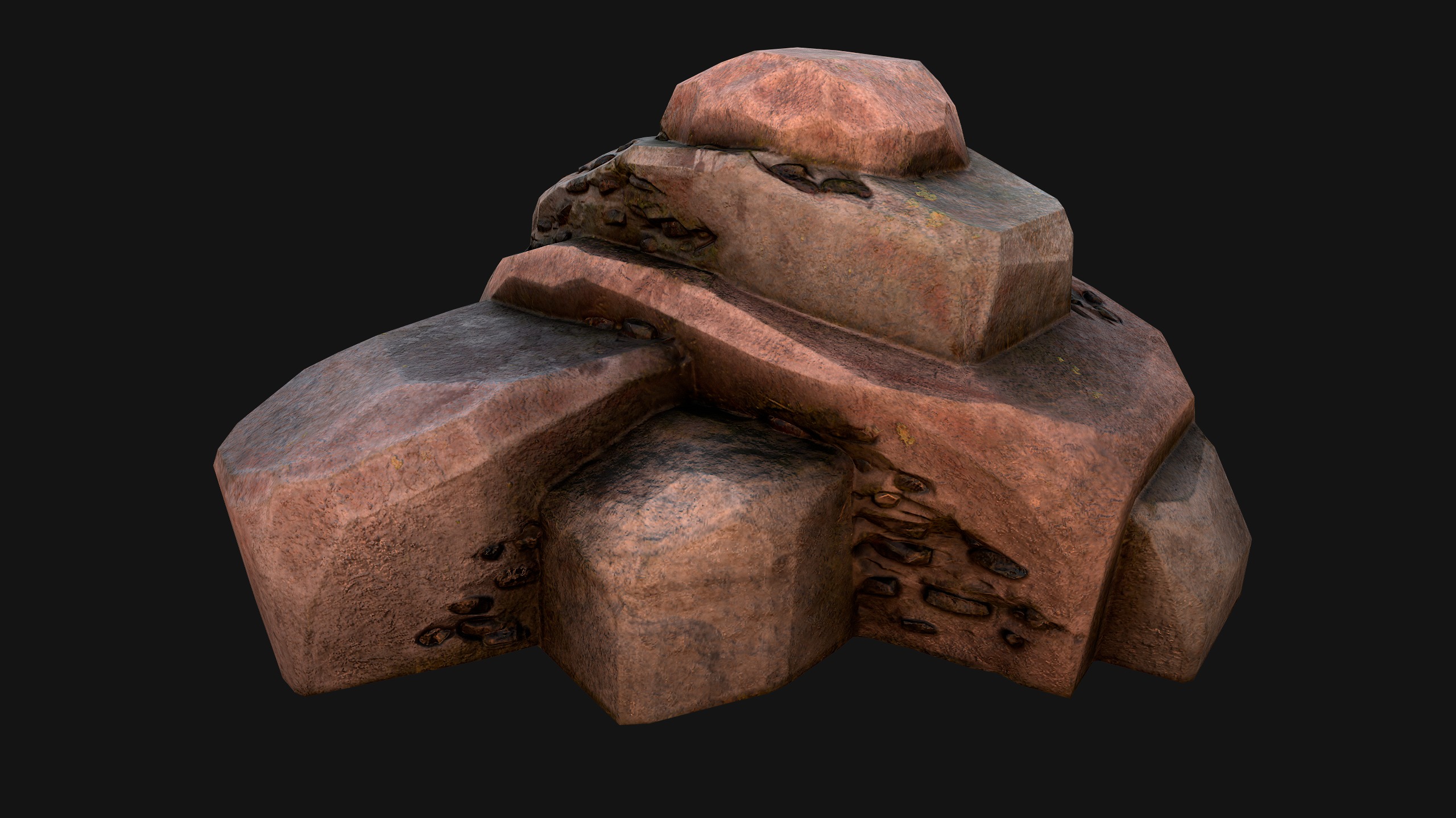 Coal Deposits Rocks and Ore Low-poly 3D model_34