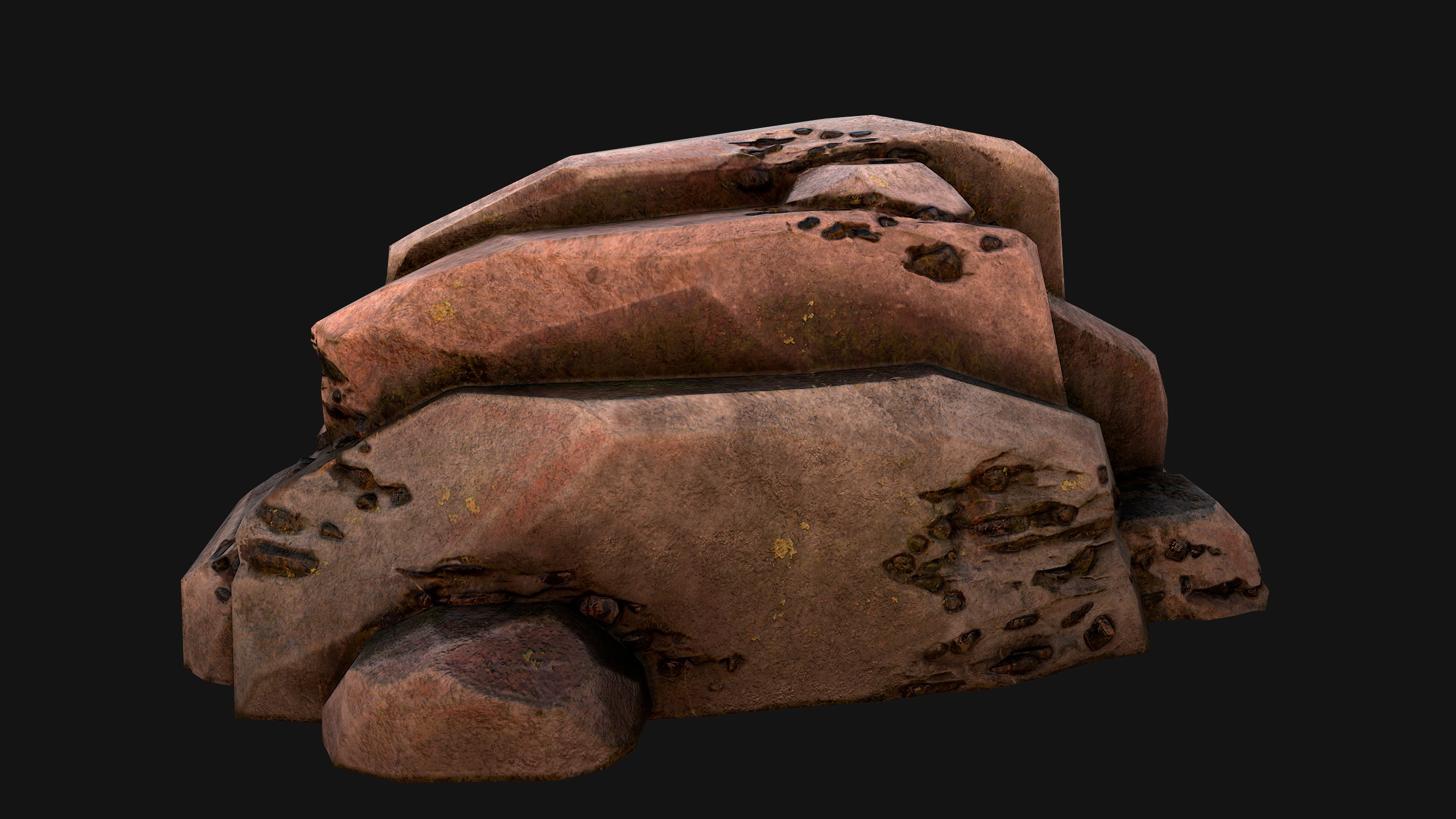 Coal Deposits Rocks and Ore Low-poly 3D model_32