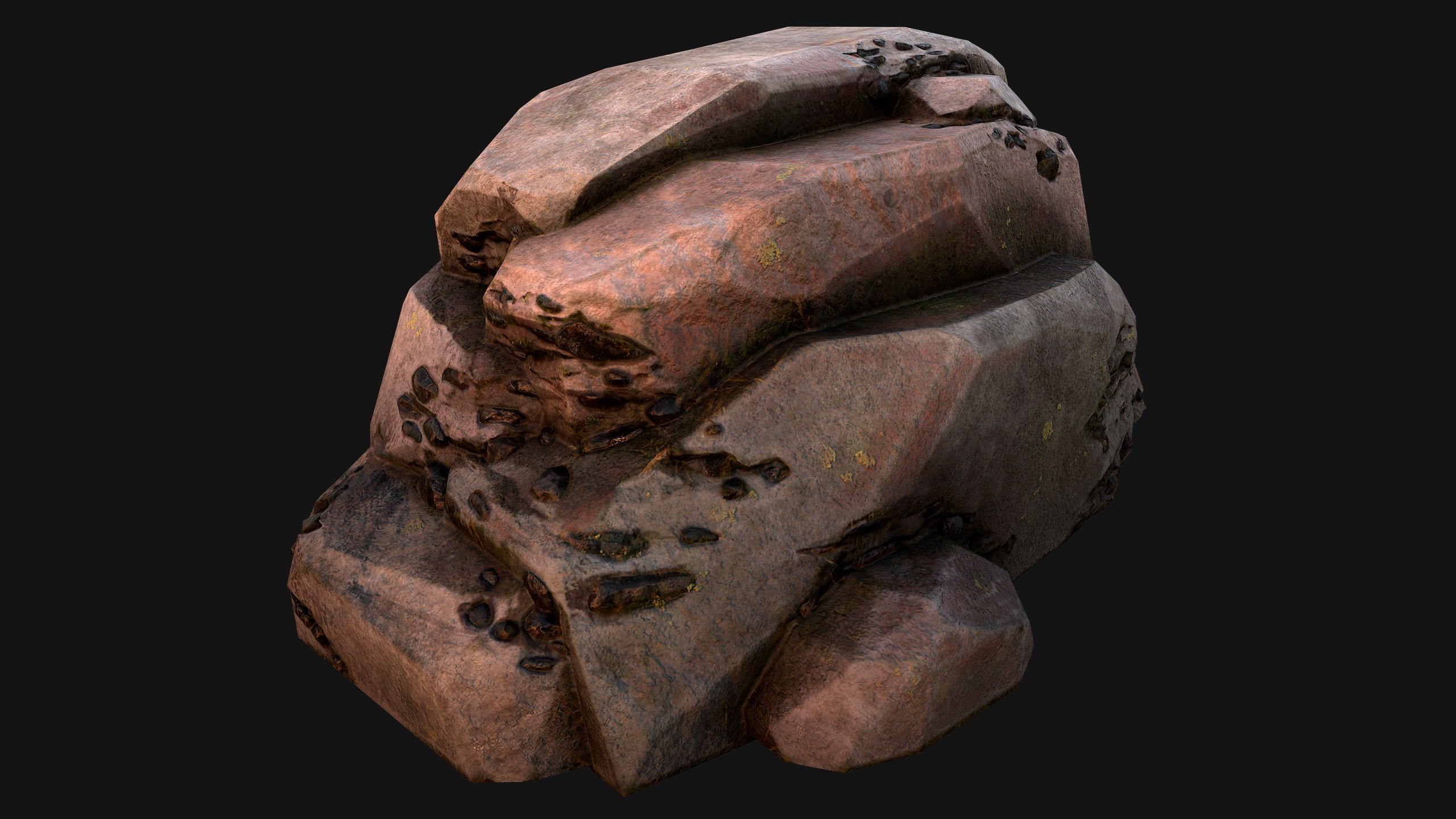 Coal Deposits Rocks and Ore Low-poly 3D model_33