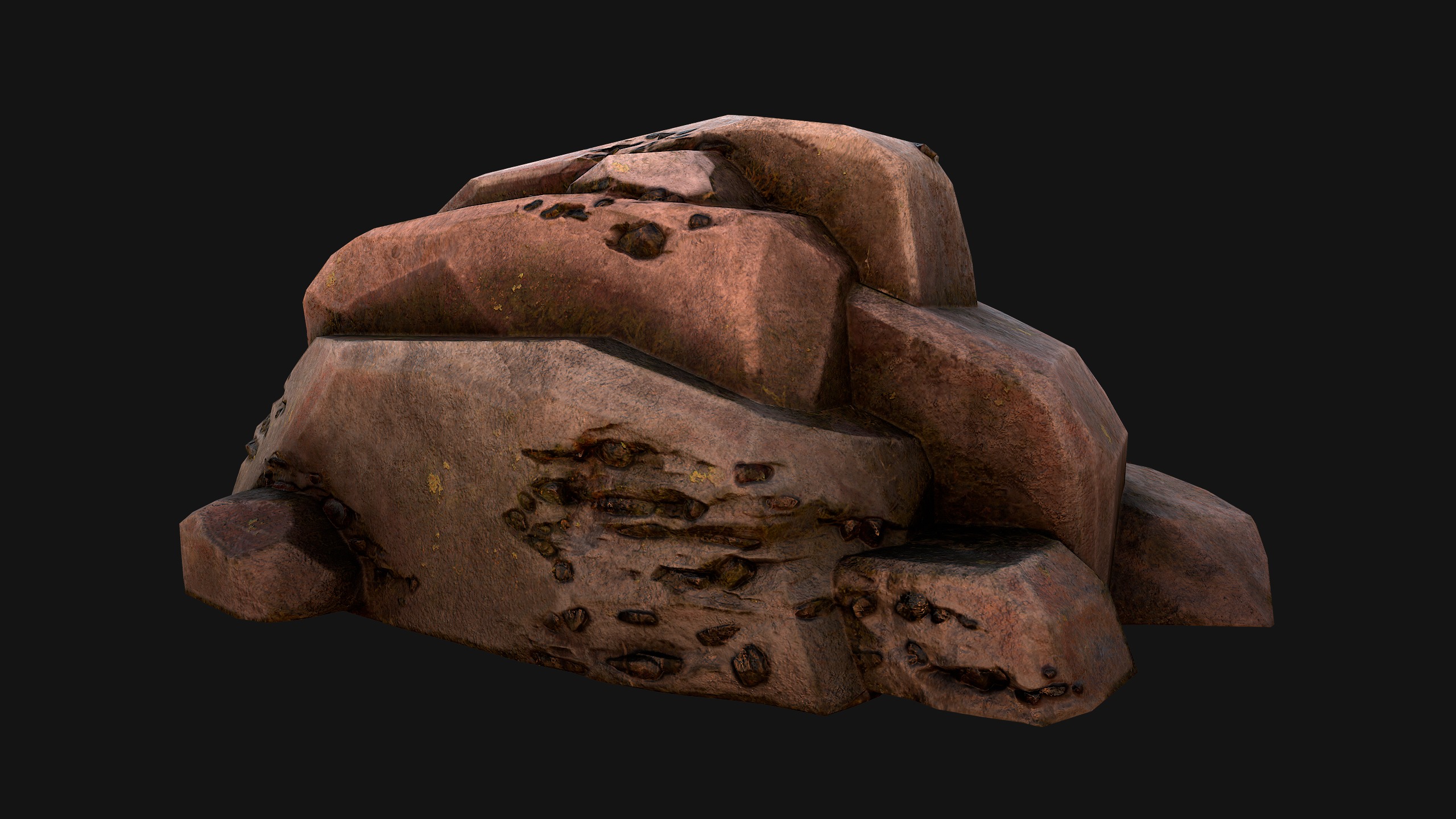 Coal Deposits Rocks and Ore Low-poly 3D model_31