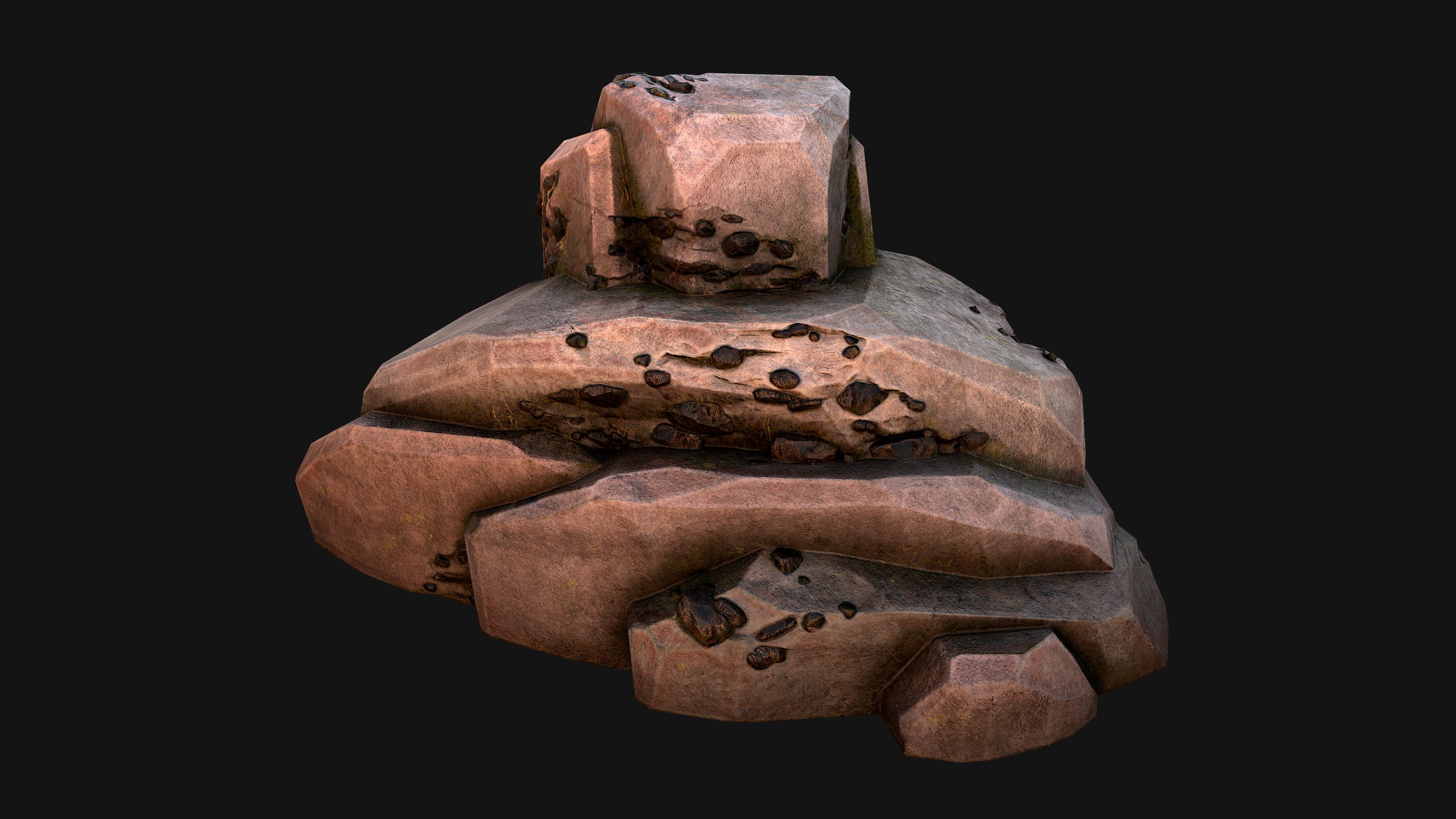 Coal Deposits Rocks and Ore Low-poly 3D model_22