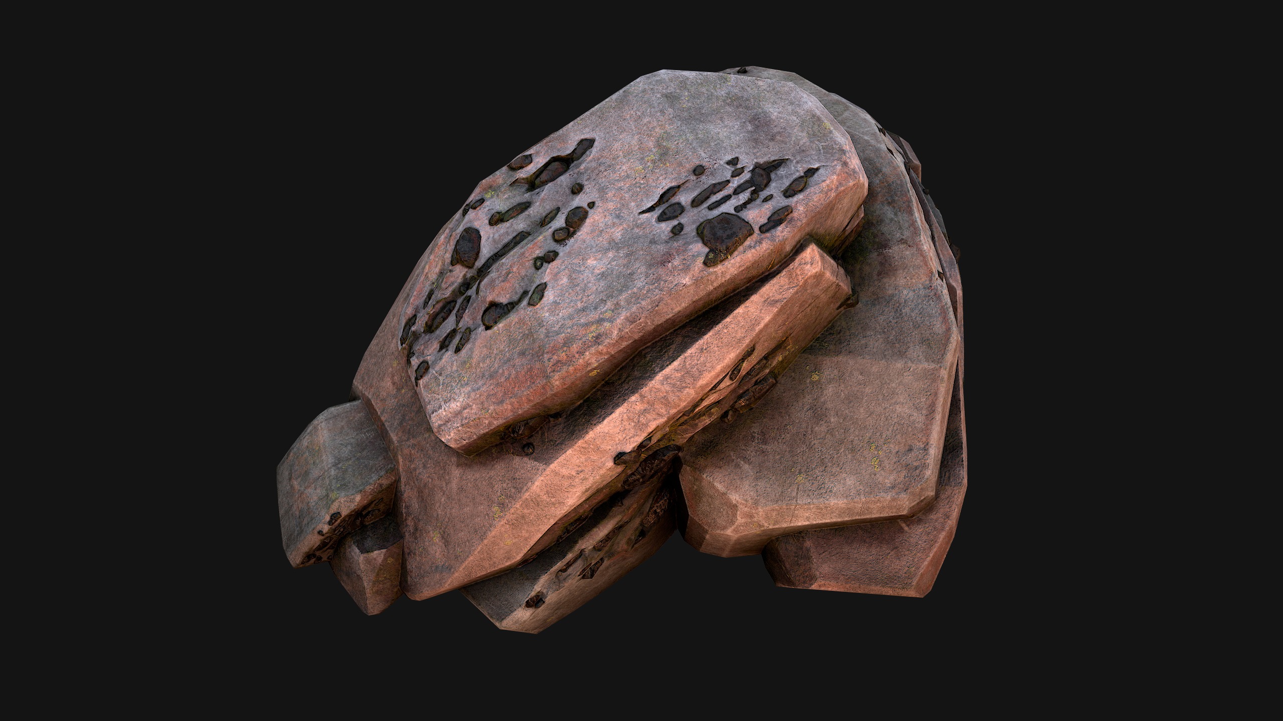 Coal Deposits Rocks and Ore Low-poly 3D model_25