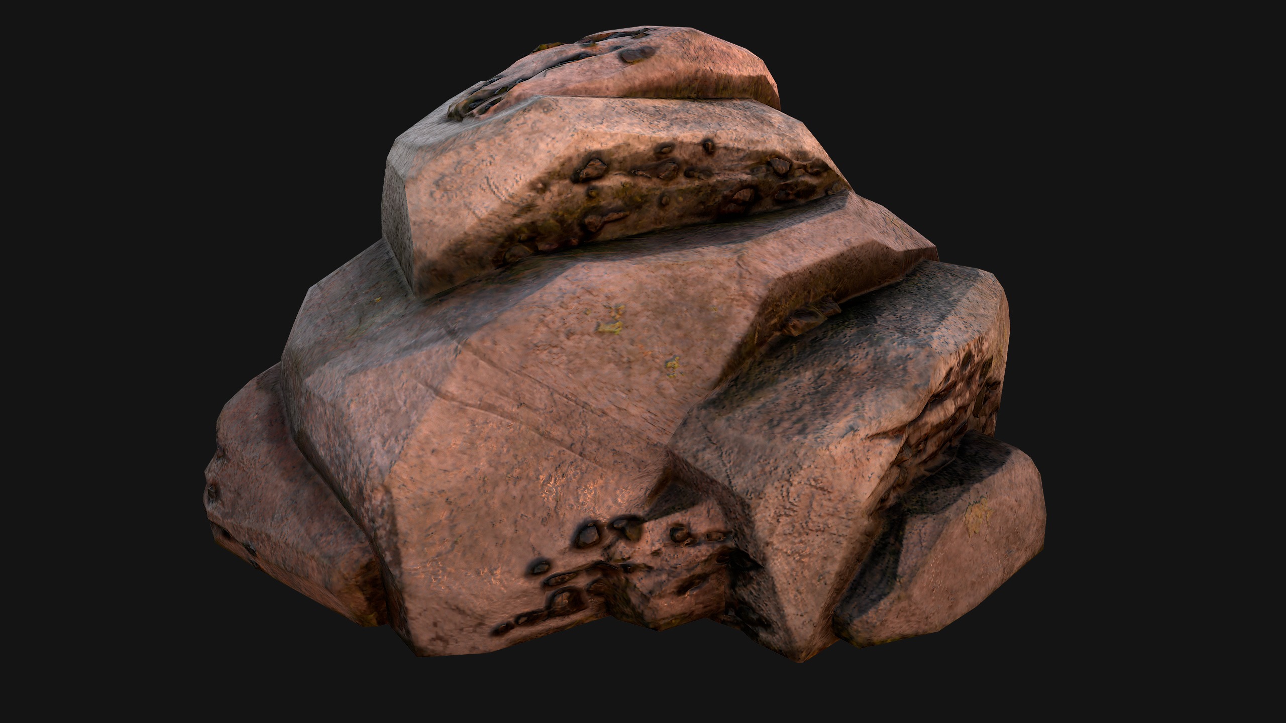 Coal Deposits Rocks and Ore Low-poly 3D model_40