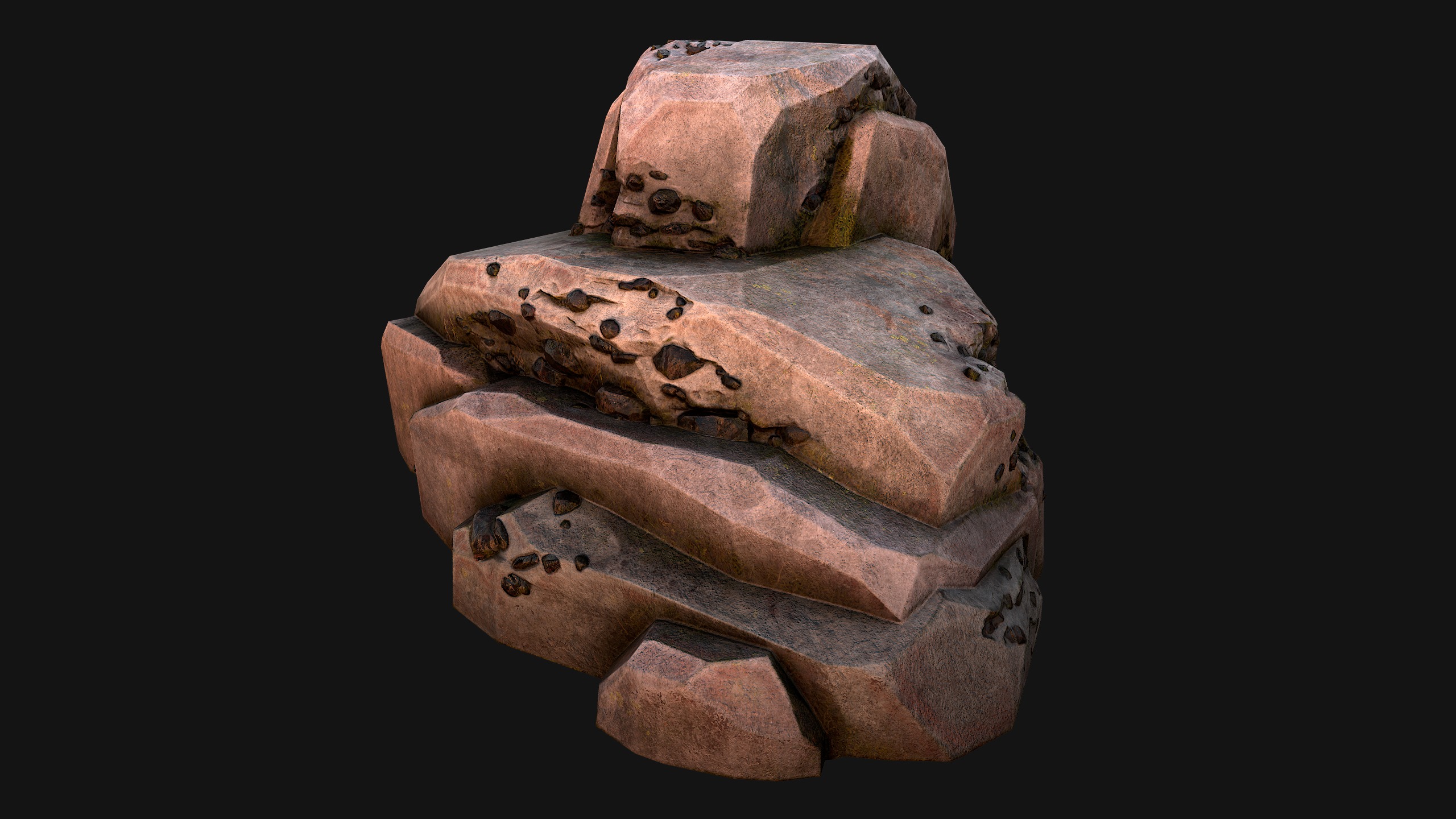 Coal Deposits Rocks and Ore Low-poly 3D model_21