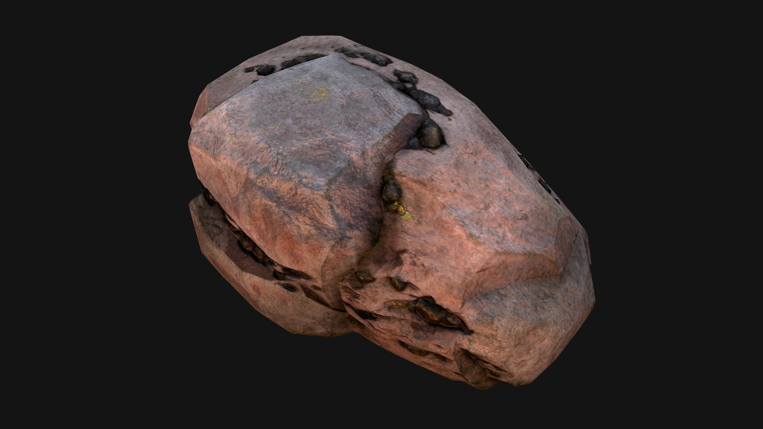 Coal Deposits Rocks and Ore Low-poly 3D model_15