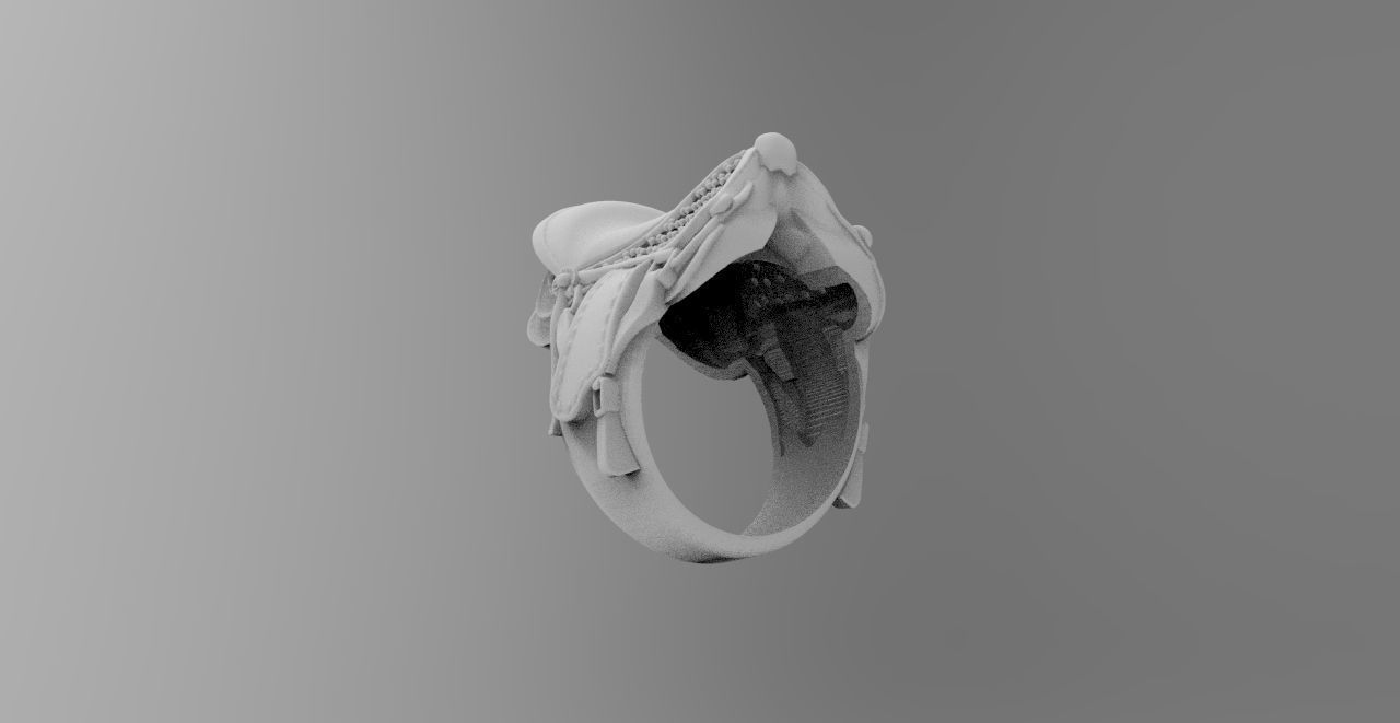anillo silla de montar  3D print model_4