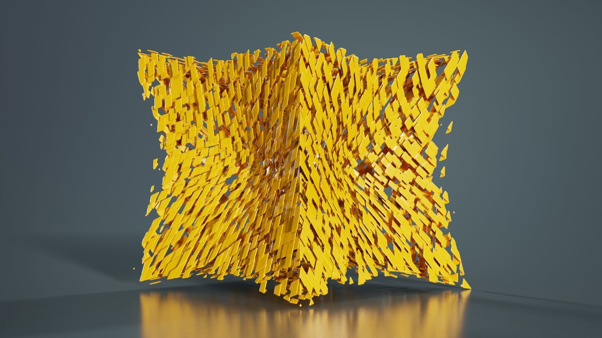 Deflated Bricks 3D model_7