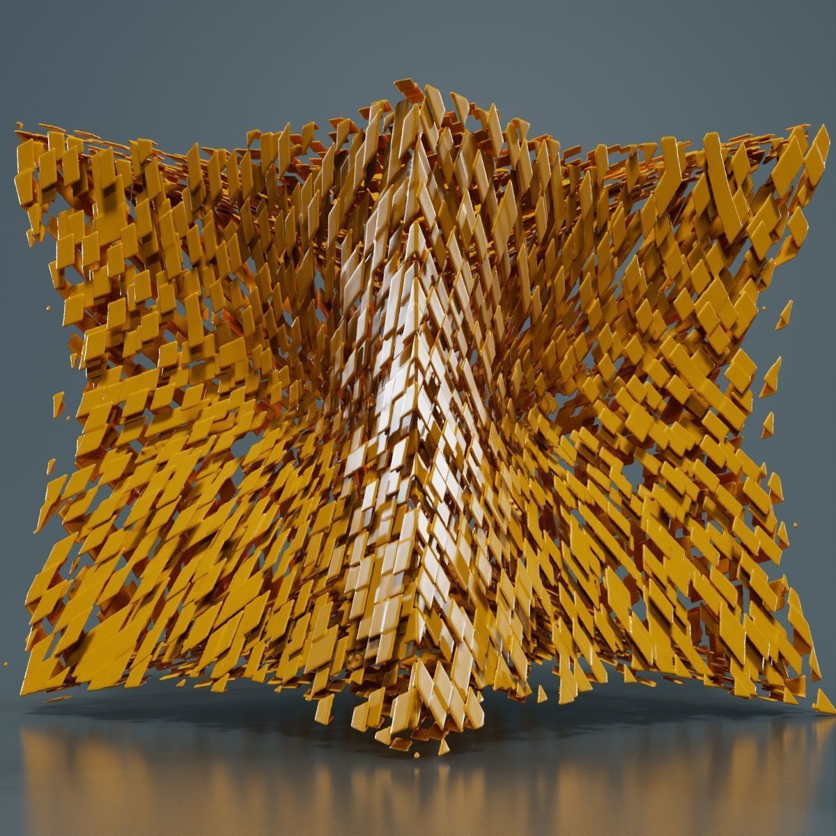 Deflated Bricks 3D model_10