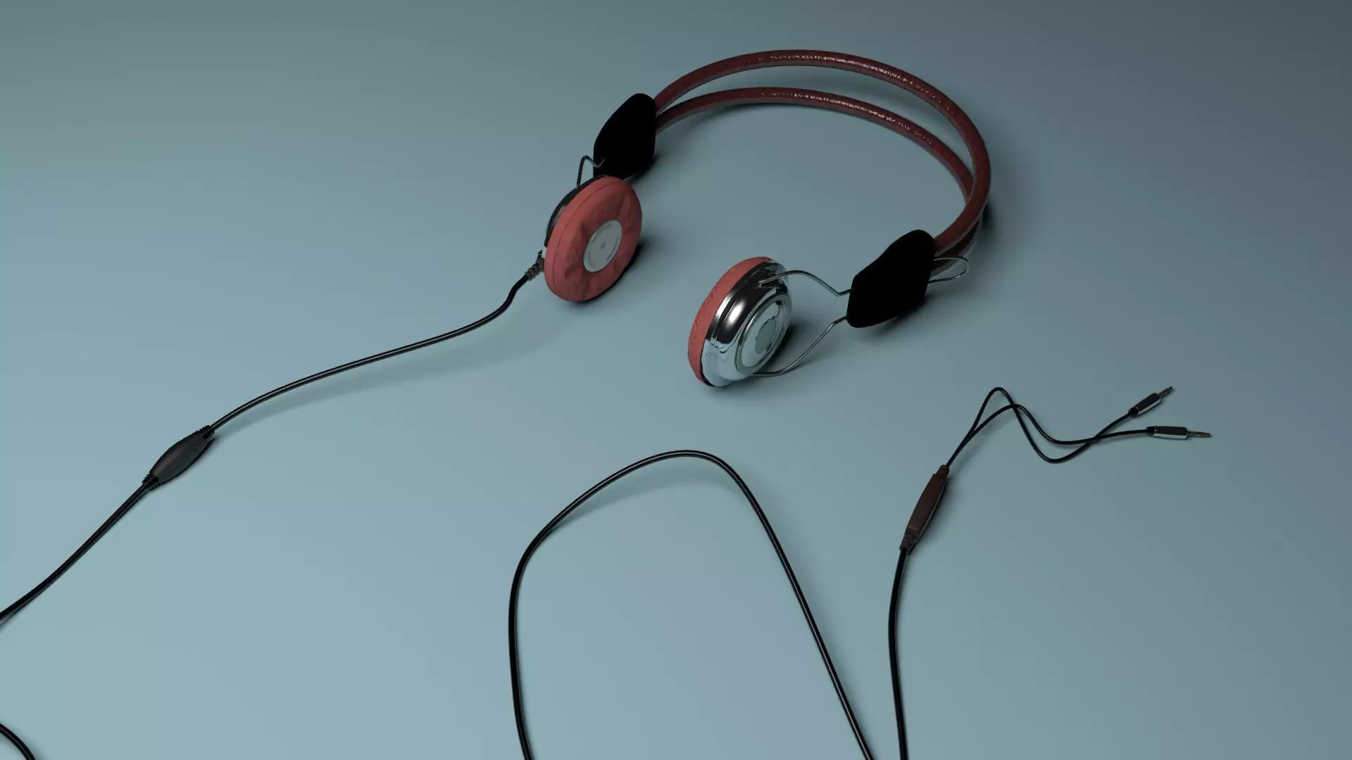 headset headphones 3D model_0