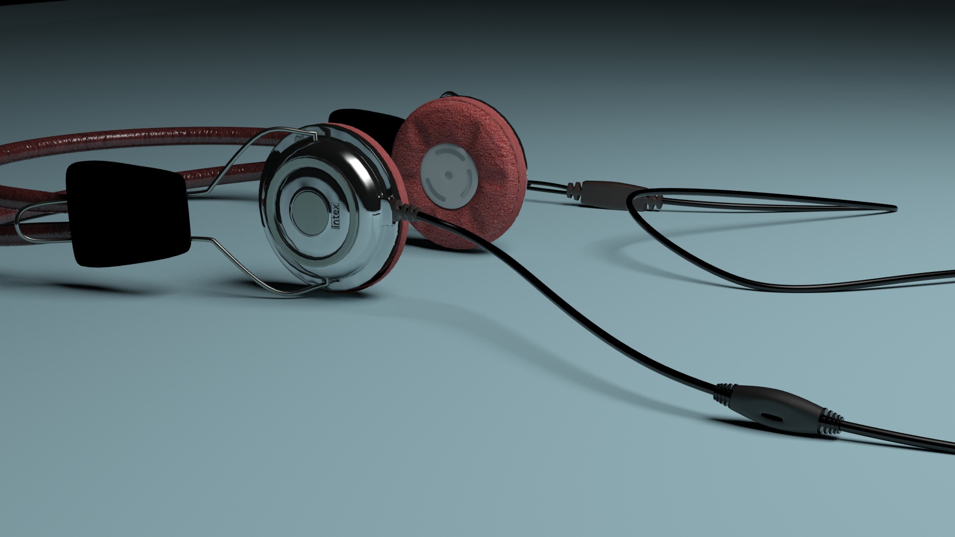headset headphones 3D model_1