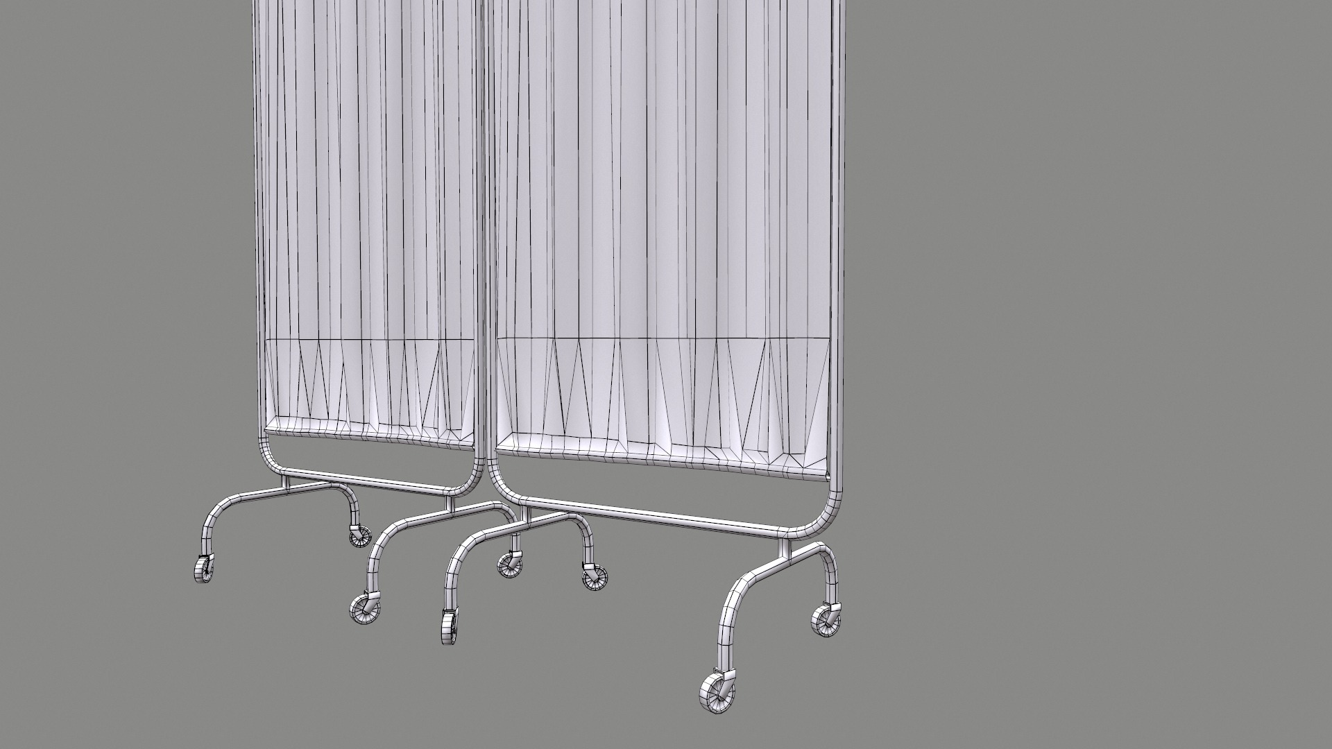 Hospital Curtain Divider Low Poly Low-poly 3D model_19