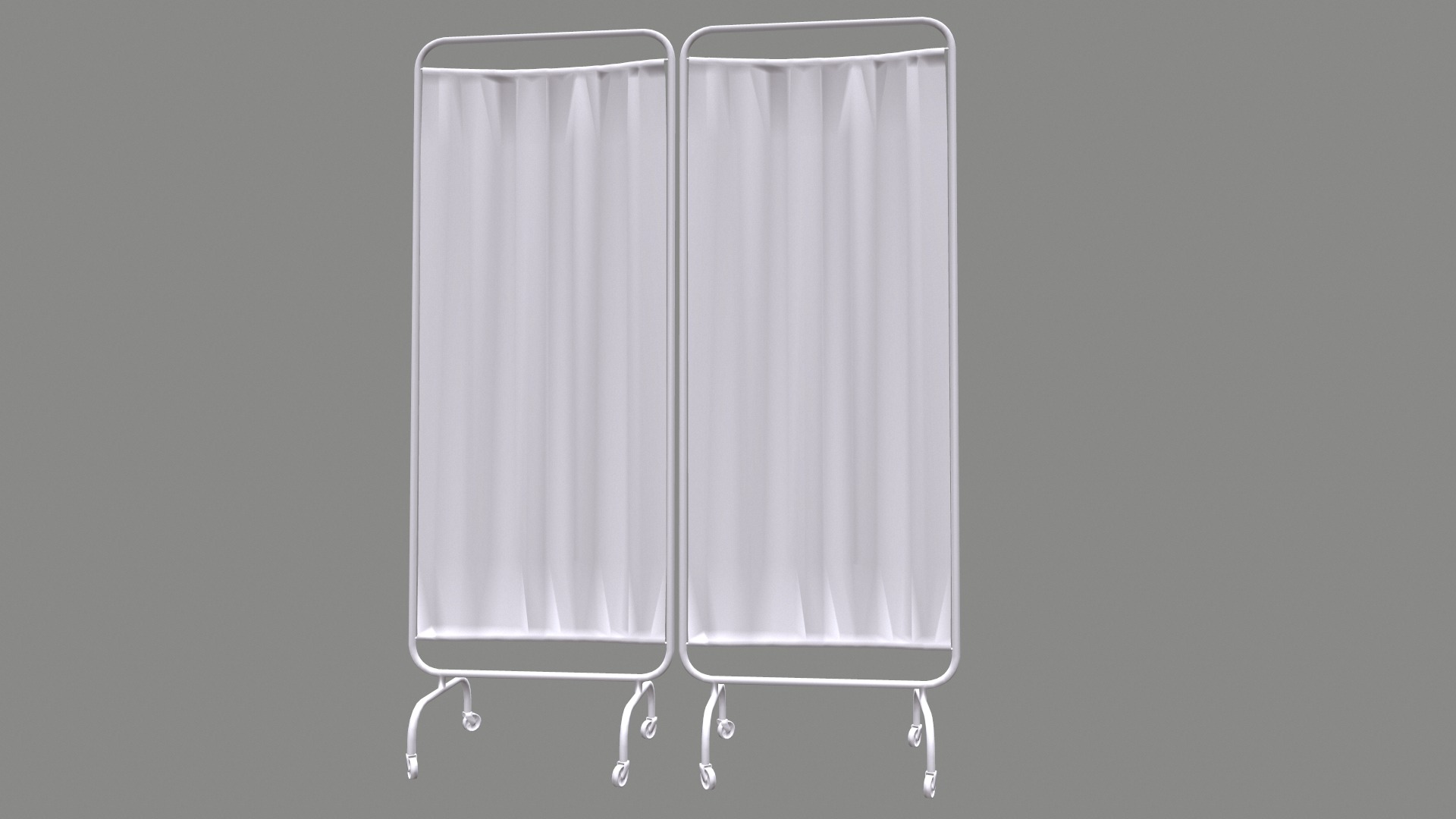 Hospital Curtain Divider Low Poly Low-poly 3D model_20