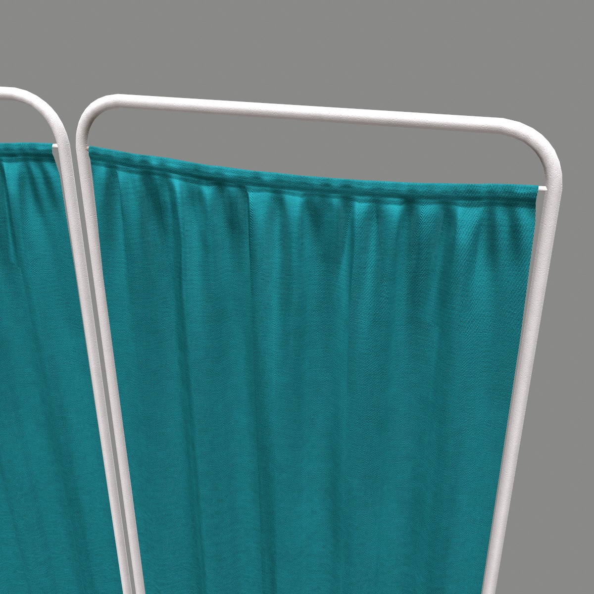 Hospital Curtain Divider Low Poly Low-poly 3D model_5