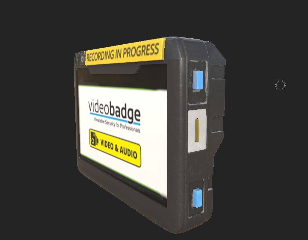 Edesix VB-320 Body-Worn Camera Body cam Tactical gear  Low-poly 3D model_3