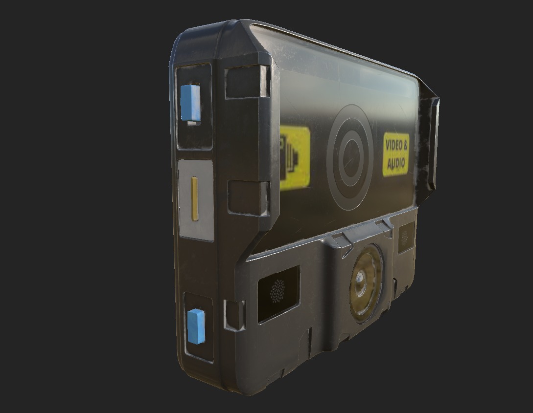 Edesix VB-320 Body-Worn Camera Body cam Tactical gear  Low-poly 3D model_10