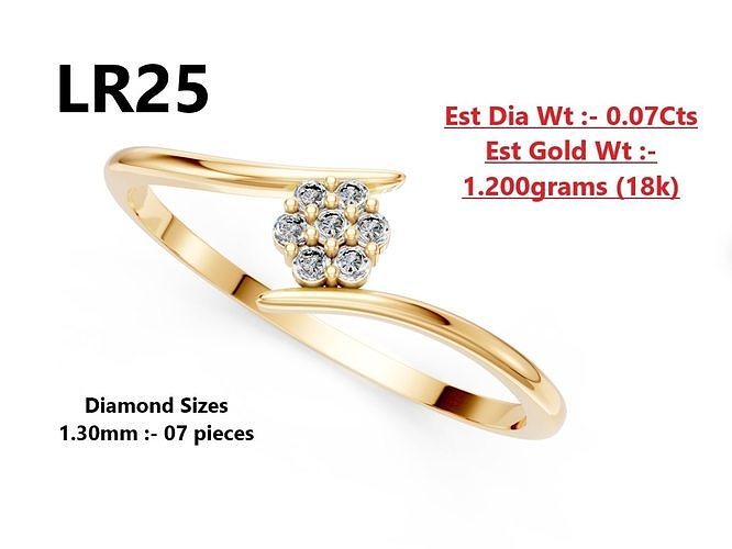 Lightweight Diamond Ring 3D print model