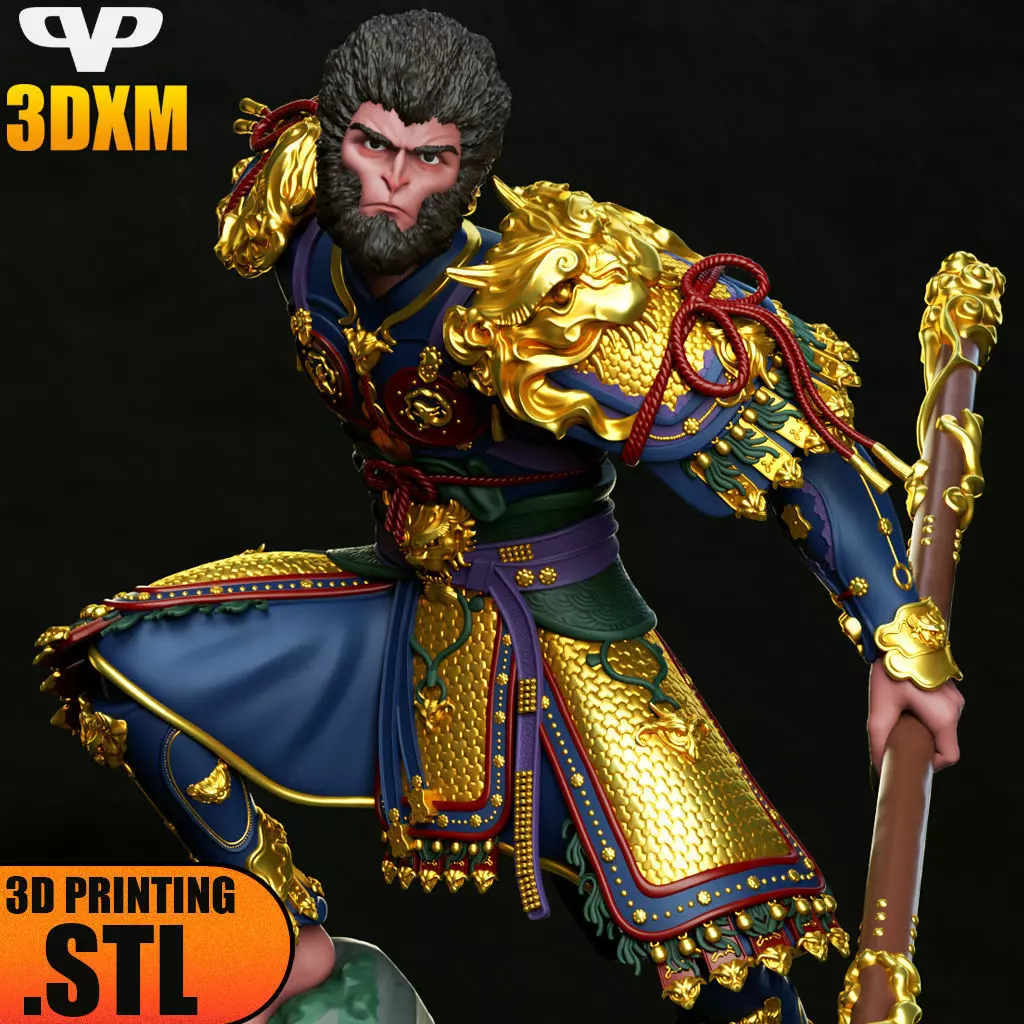 Black Myth Wukong STL for 3D Printing ChibiSTL 3DXM 3D print model