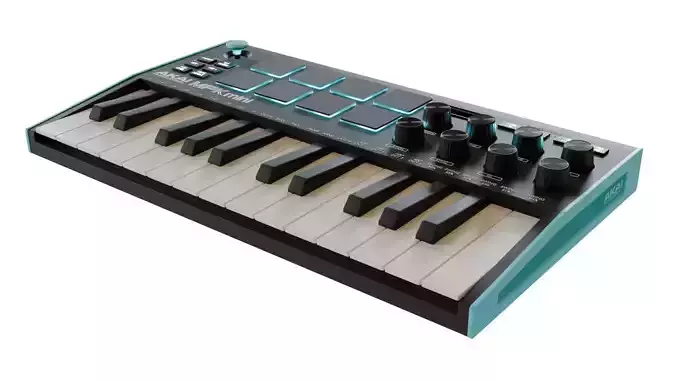 AKAI MINI midi keyboard 3D model