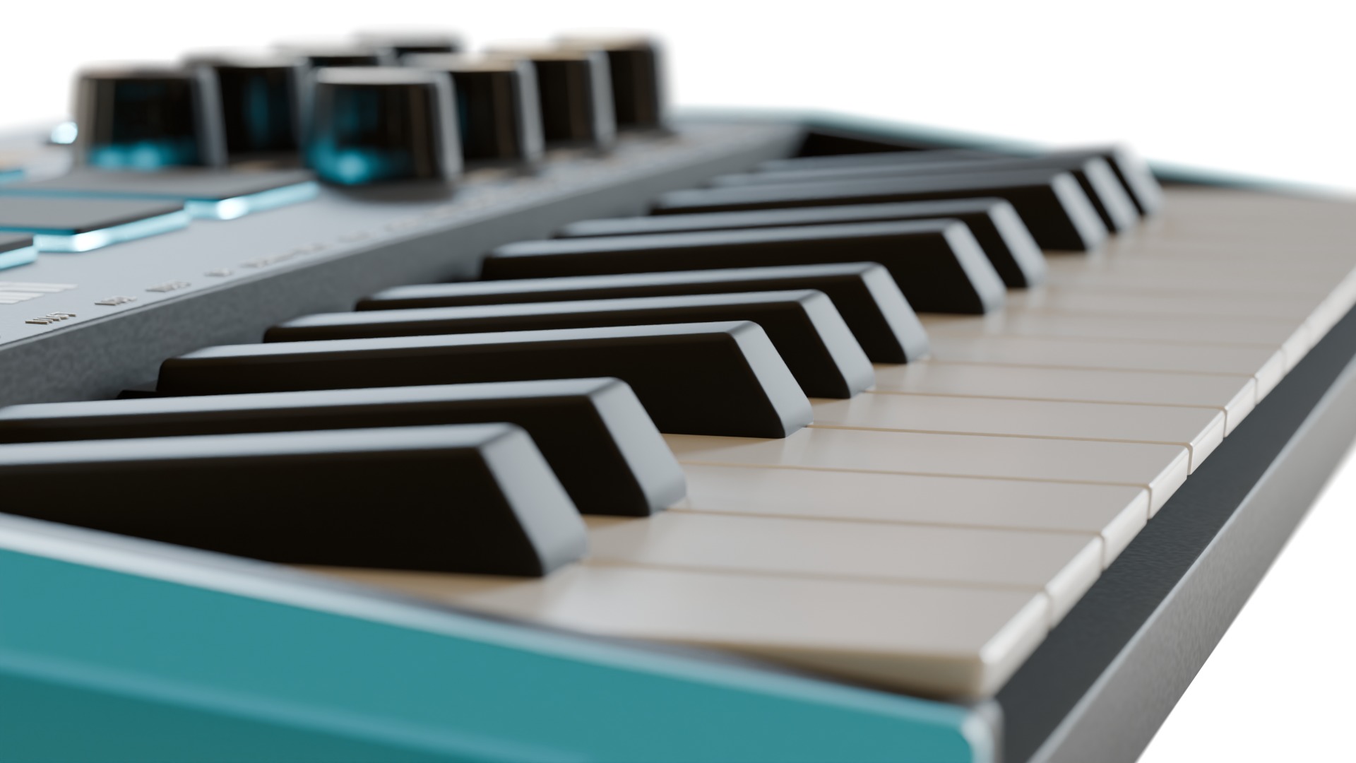 AKAI MINI midi keyboard 3D model_1