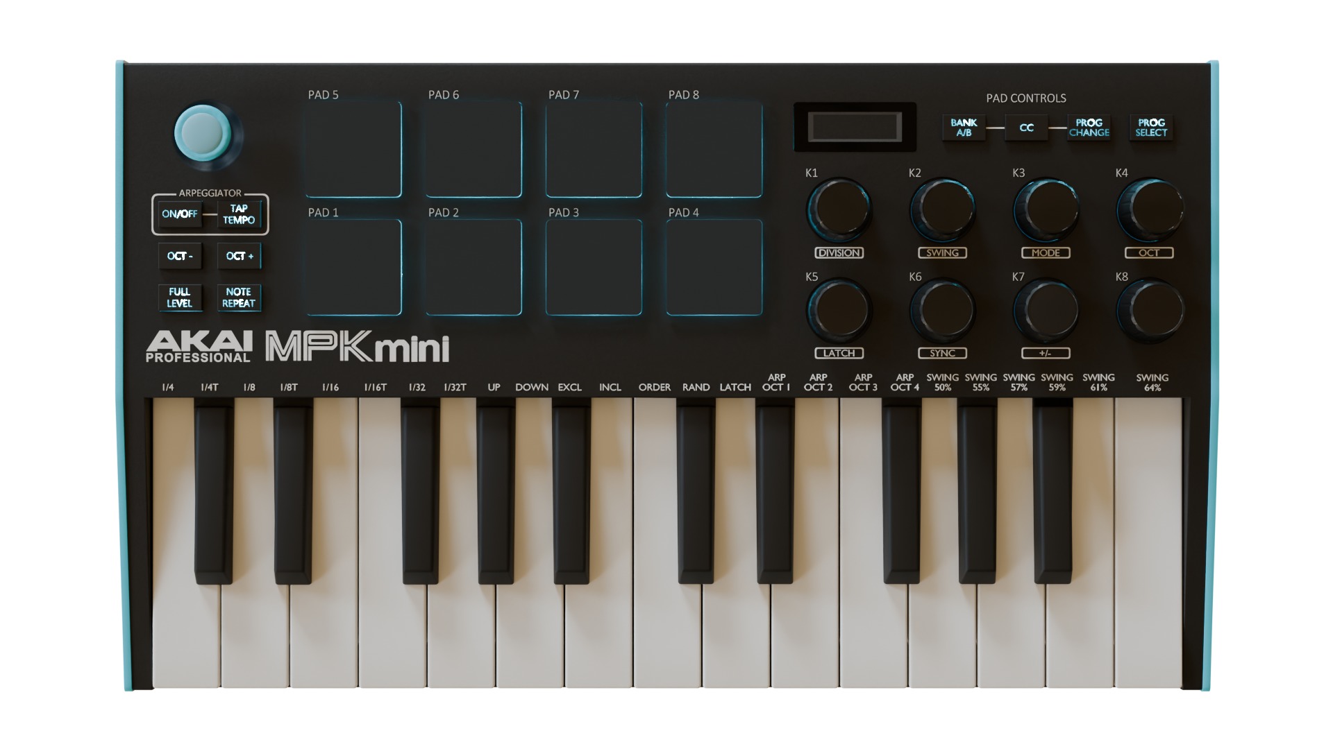 AKAI MINI midi keyboard 3D model_3