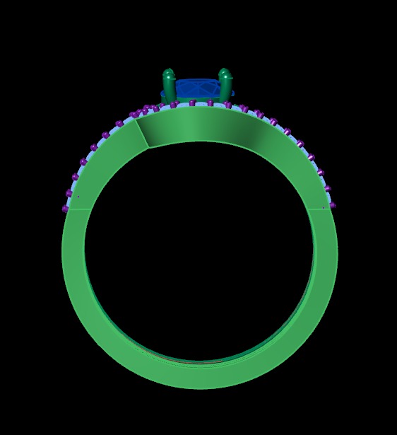 anillo y pis argolla  3D print model_3