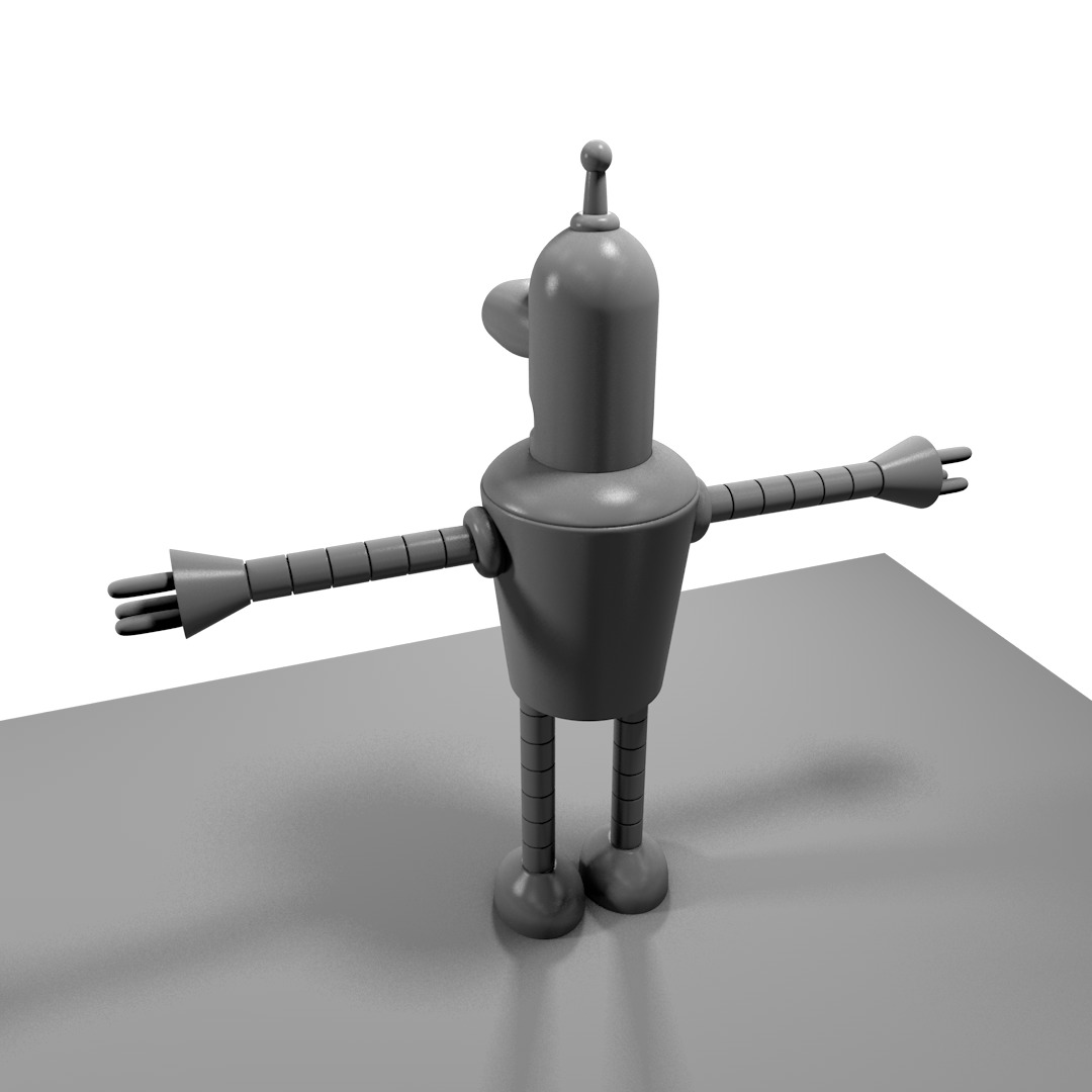 Character Bender Robot 3D model_5